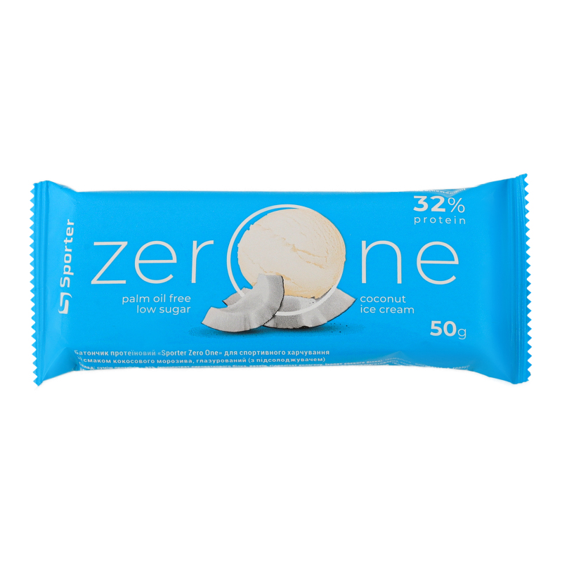 Батончик Sporter 50г ZeroOne Кокос мороз