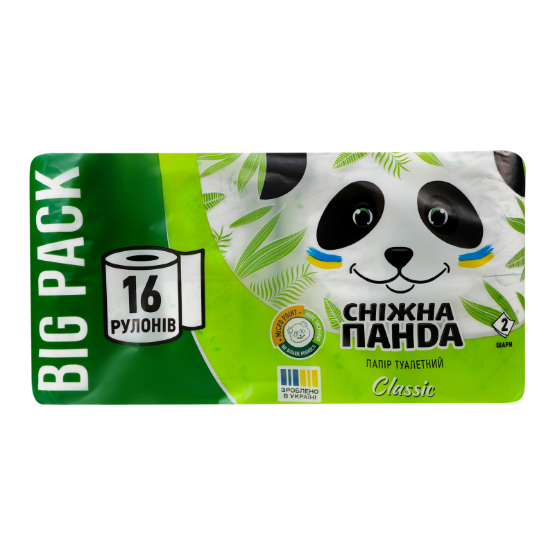 Папір туал СніжнаПанда 16шт Класік