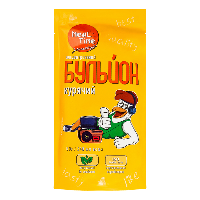 Бульйон Meal Time 60г курячий концентров