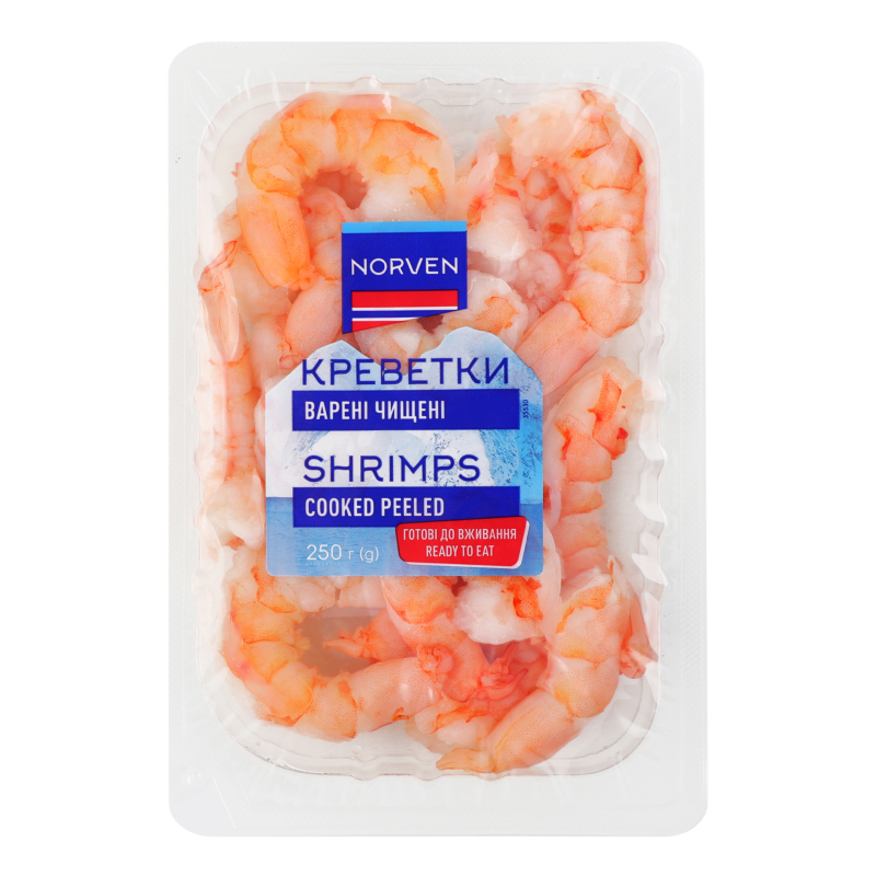 Морепродукт ЮФК 250г Креветка чищена вар