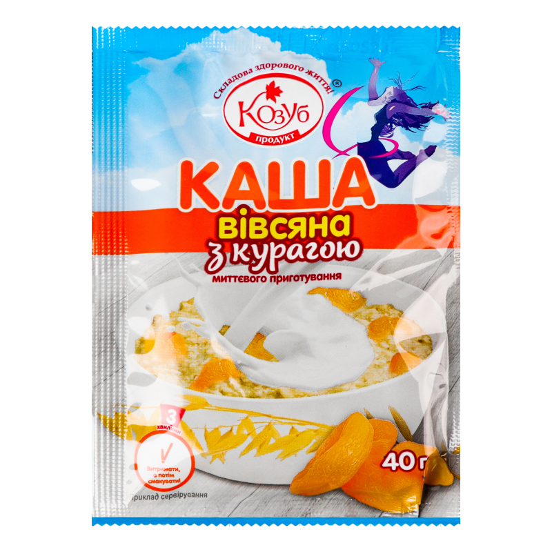 Каша КозубПродукт 40г Вівсяна з кураг