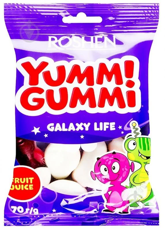 Цукерки ROSHEN 70г Yummi Gummi GalaxyLif