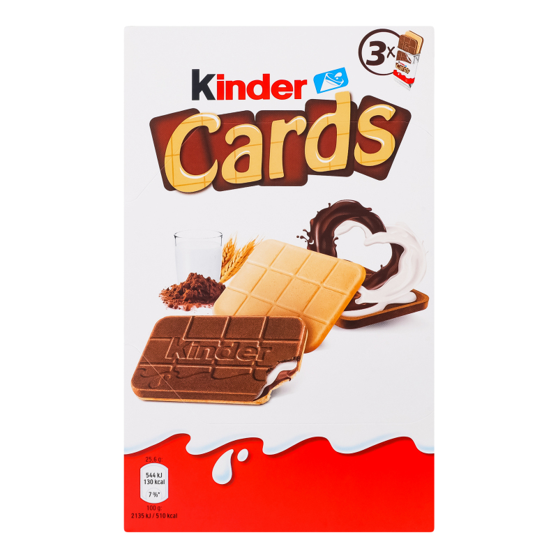 Печиво Kinder 76,8г Cards Крем Какао Ваф