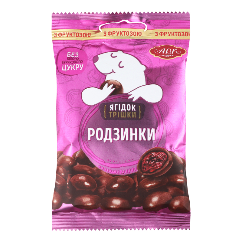 Драже АВК 75г Родзинки в шок з фрукт