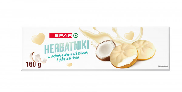 Печиво SPAR 160г ORA з кокосовим кремом