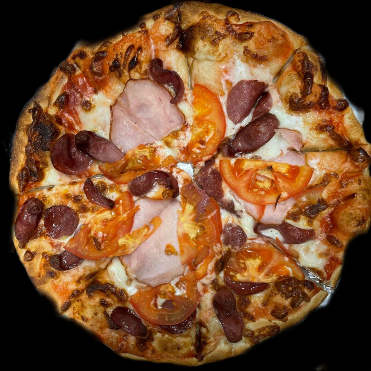 Піца Мясна на вершковому соусі 490г