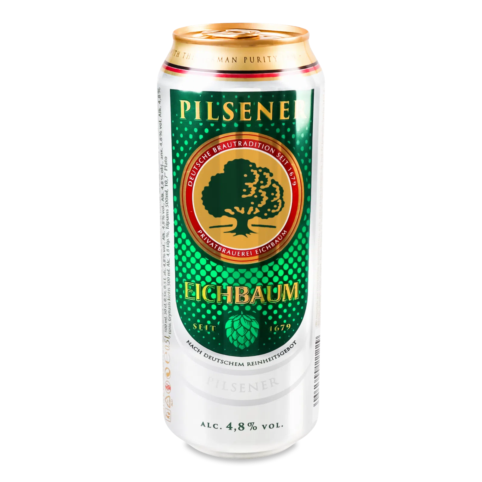 Пиво Eichbaum 0,5л Premium Beer 5,5% ж/б