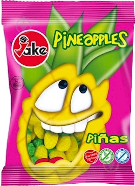 Цукерки жув Jake 100г Pineapples