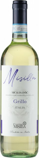 Вино Misilla 0,75л Grillo Sic б сух 12%