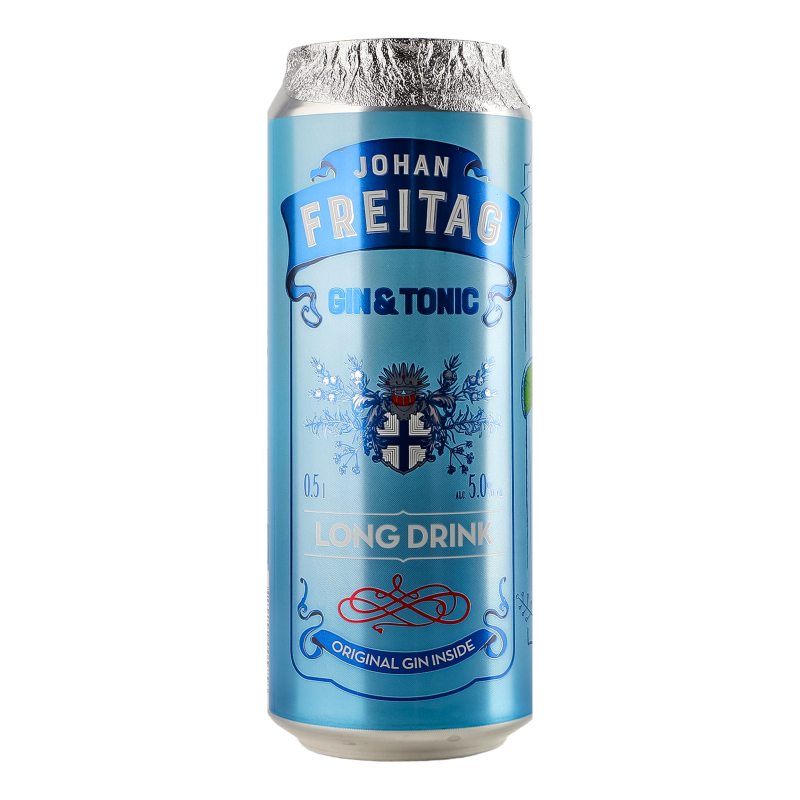 Напій с/а JohanFreitag 0,5л Gin&Tonic 5%
