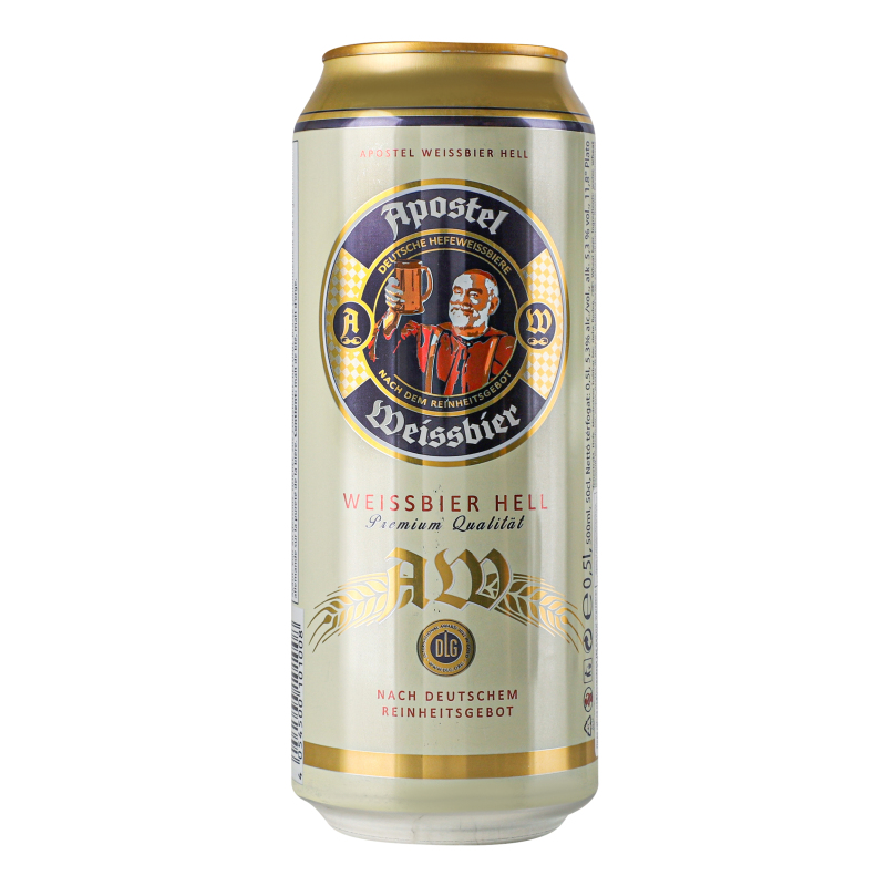 Пиво Apostel 0,5л Hefeweissbier 5,3% ж/б