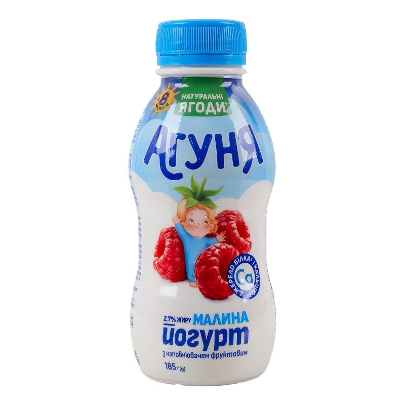Йогурт Агуня 2,7% 185г Малина пл