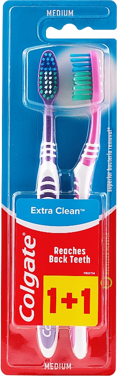 Зуб щітка Colgate Extra Clean Medium 1+1