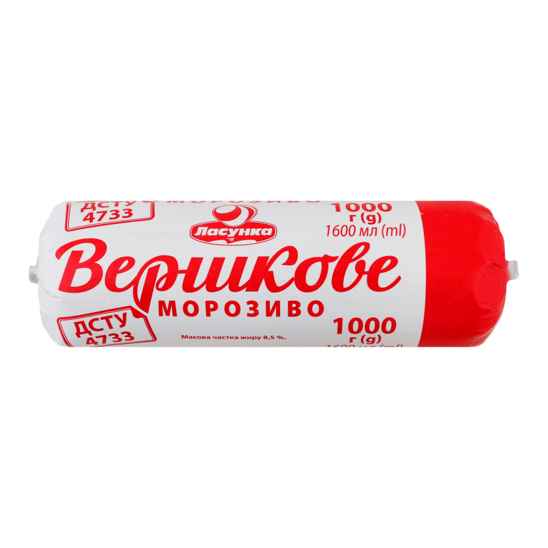 Морозиво Ласунка 1кг Вершкове
