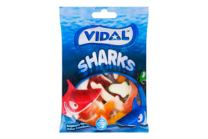 Цукерки жув Vidal 90г Акули