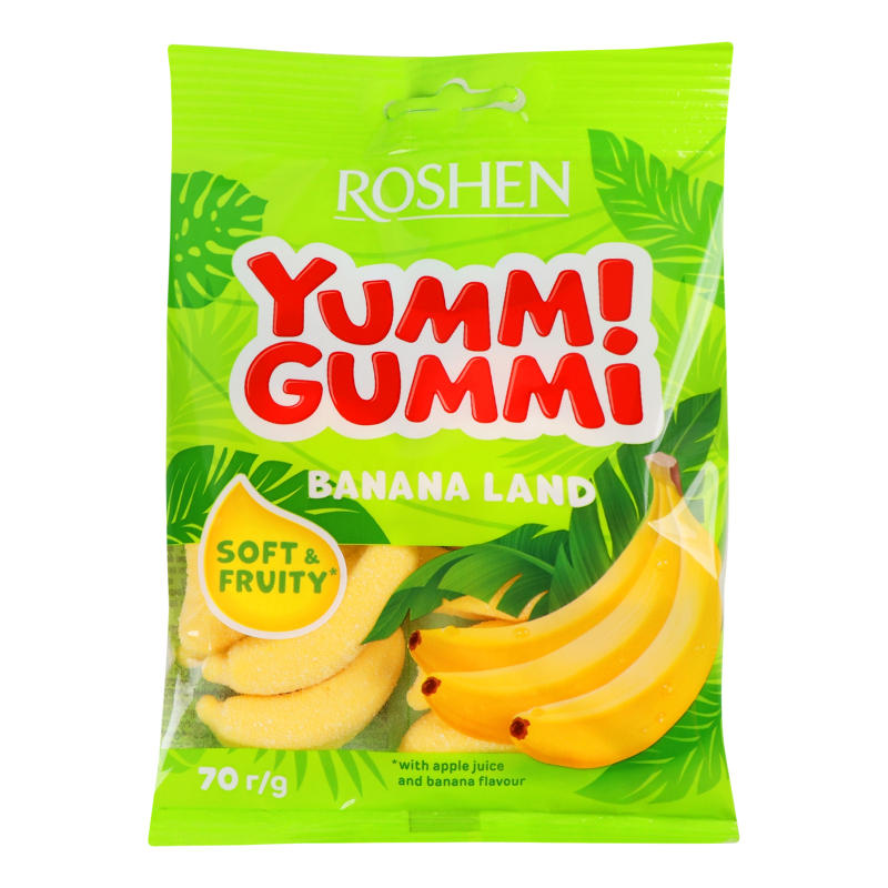 Цукерки ROSHEN 70г YummiGummi Banana