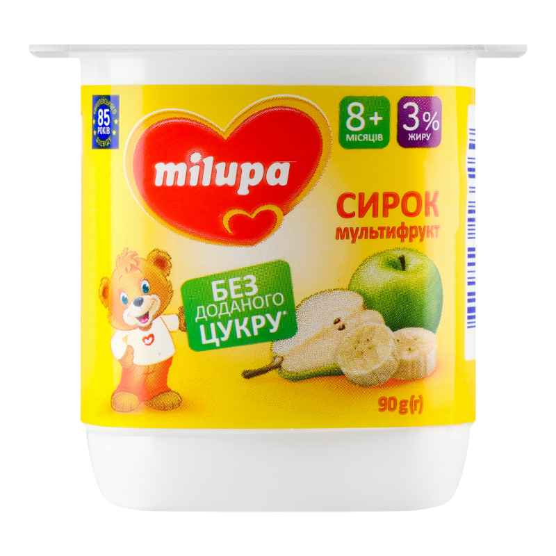 Сирок Milupa 3% 90г мультифрукт ст