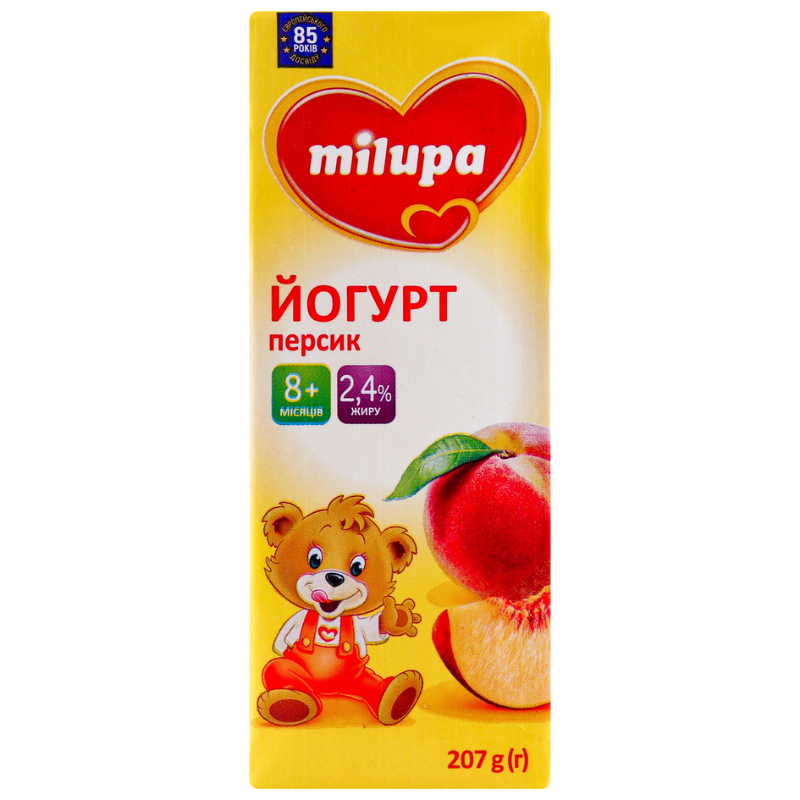 Йогурт Milupa  2,4% 207г персик