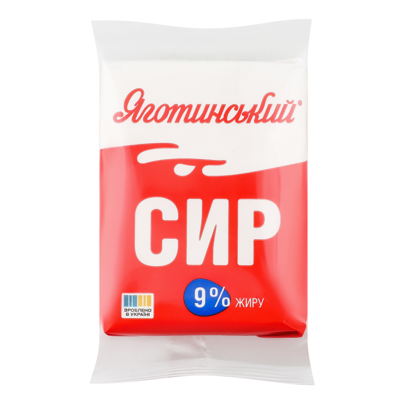 Сир Яготинський к/м 9% 180г п/е