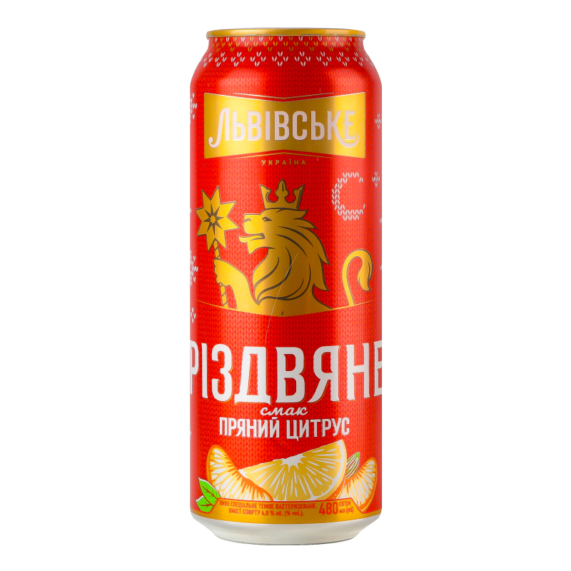 Пиво Львівське Різ 0,48л Прян цитр 4%з/б