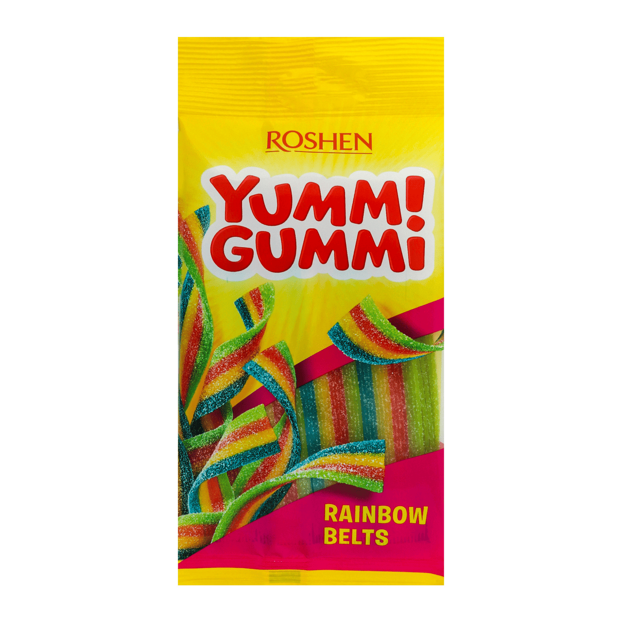 Цукерки Yummi Gummi 70г желRainbow Belts