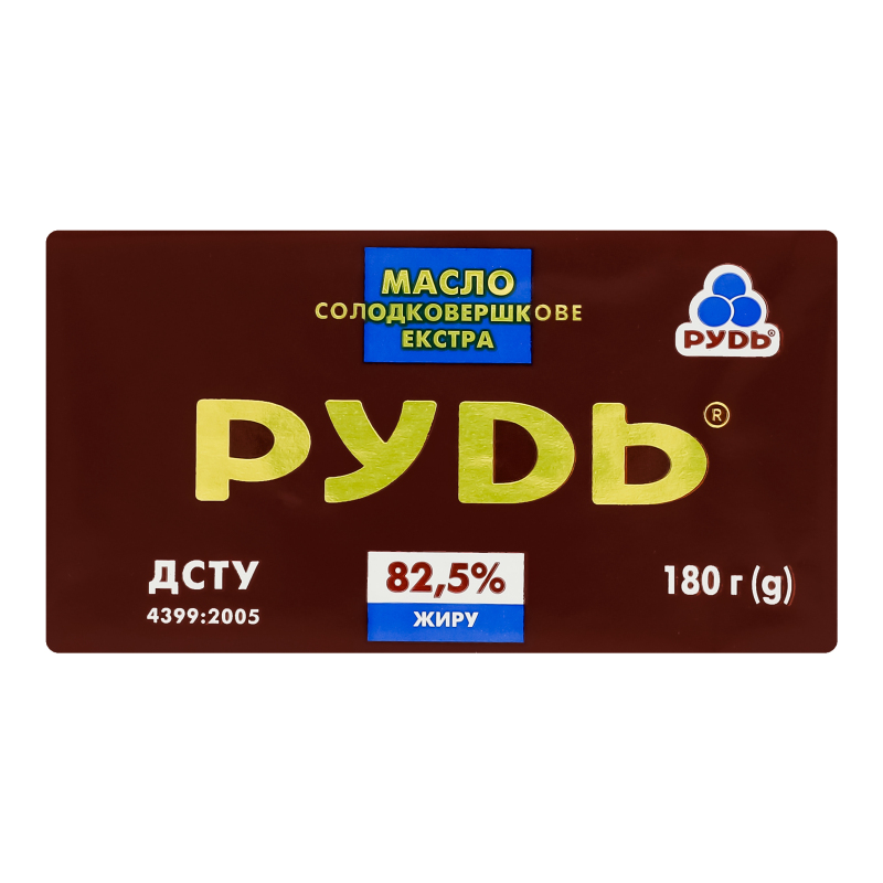 Масло Рудь 82,5% 180г Солодковершкове