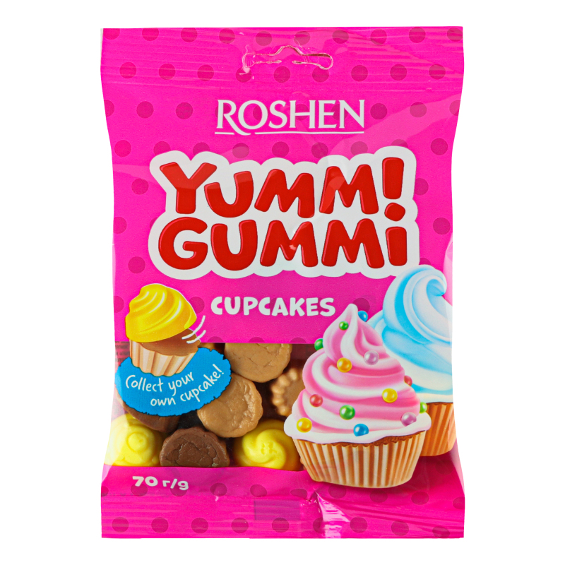 Цукерки Yummi Gummi 70г жел Cupcakes