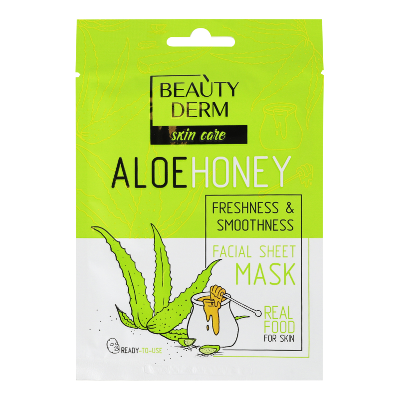 Маска д/обл BeautyDerm 25мл Алоє/мед тка