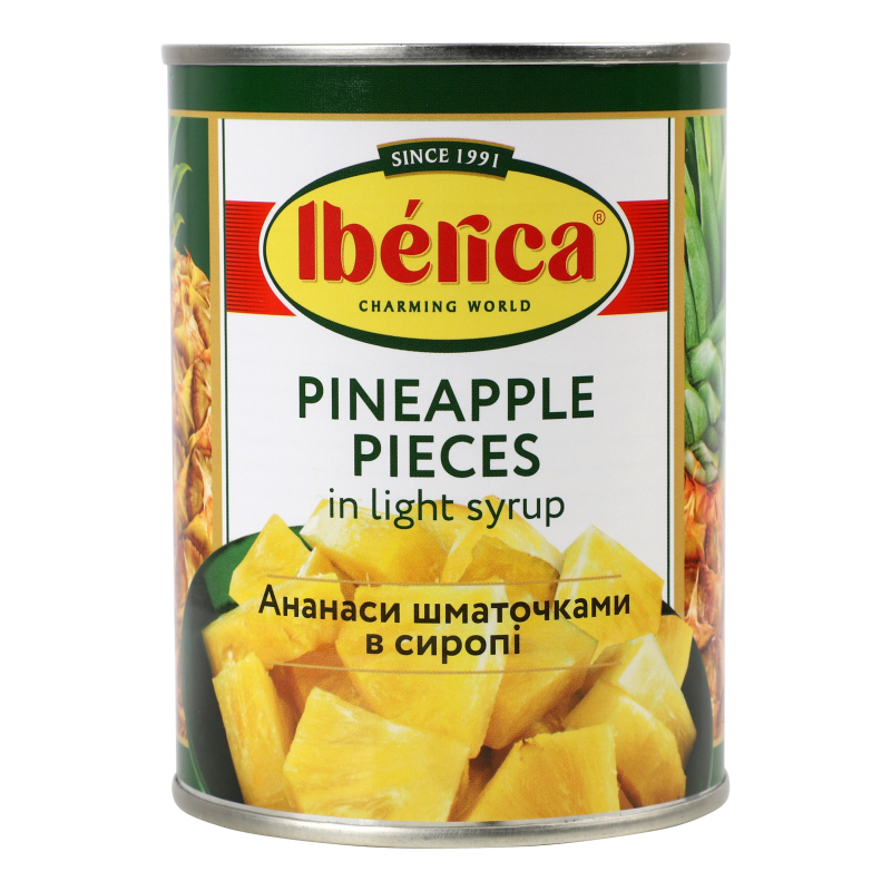 Консерва Iberica 565г Ананаси шмат сироп