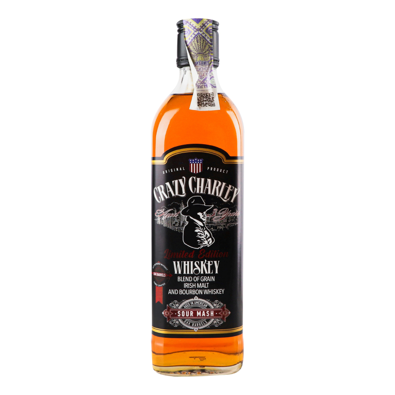 Віскі Crazy Charley 0,5л Бленд 40% чорн