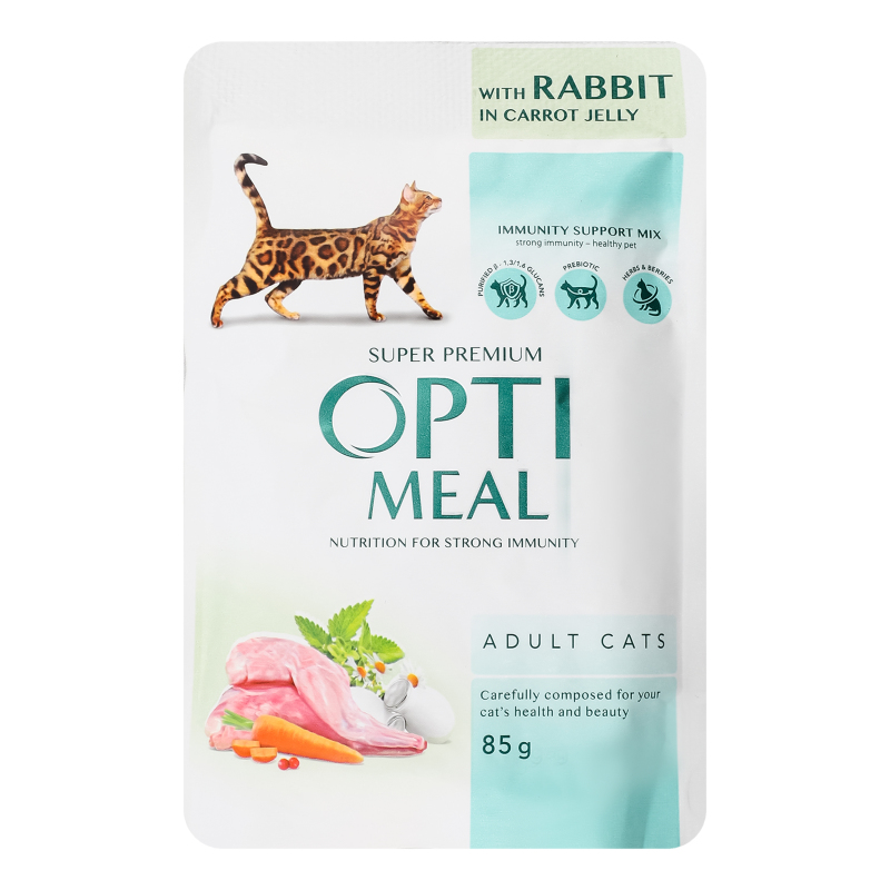 Корм Optimeal дк 85г Кролик у моркв желе