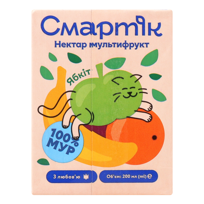 Нектар Смартік 200мл мультифрукт