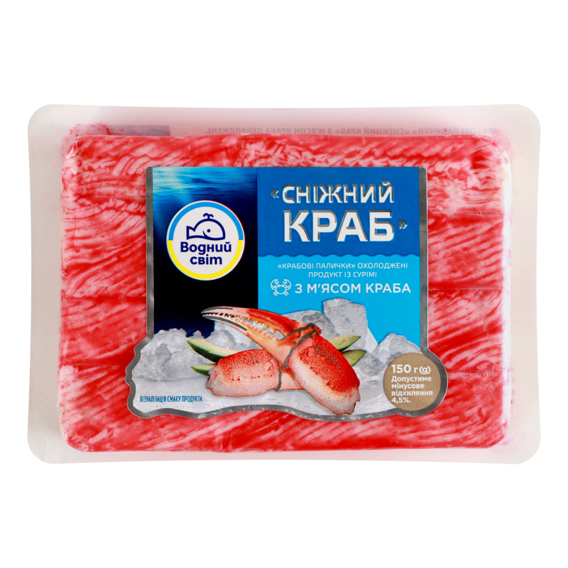 Палички крабові Водний Світ 150г Сніжний