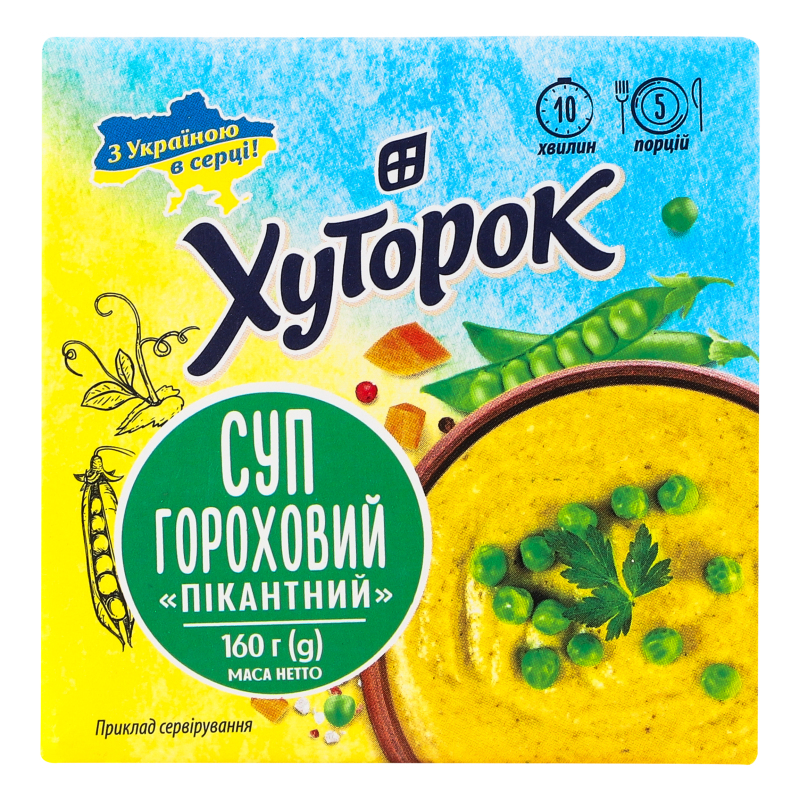 Суп Хуторок 160г Гороховий пікантний