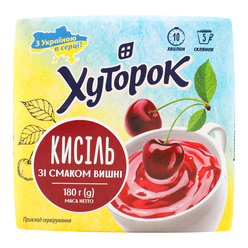 Кисіль Хуторок180г Вишня