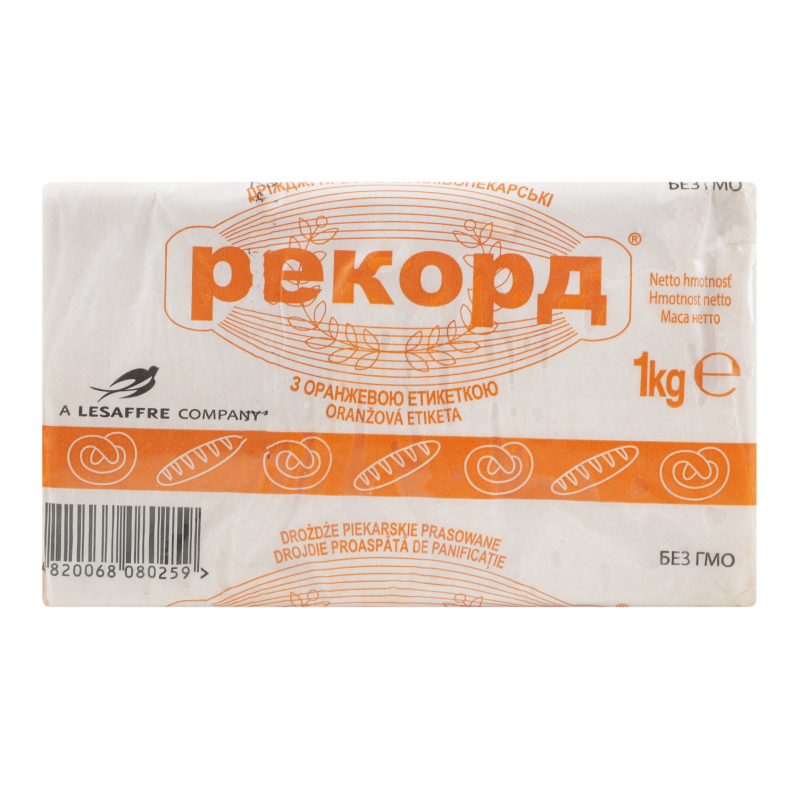 Дріжджі Рекорд 1кг прес хл оранж