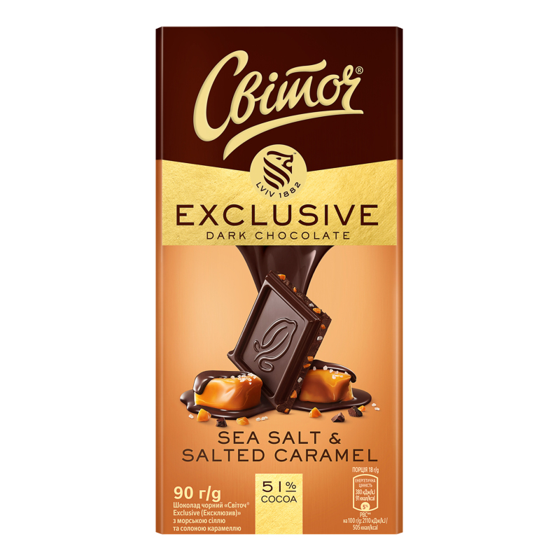 Шоколад Світоч 90г Ексклюзив Чор мор сіл