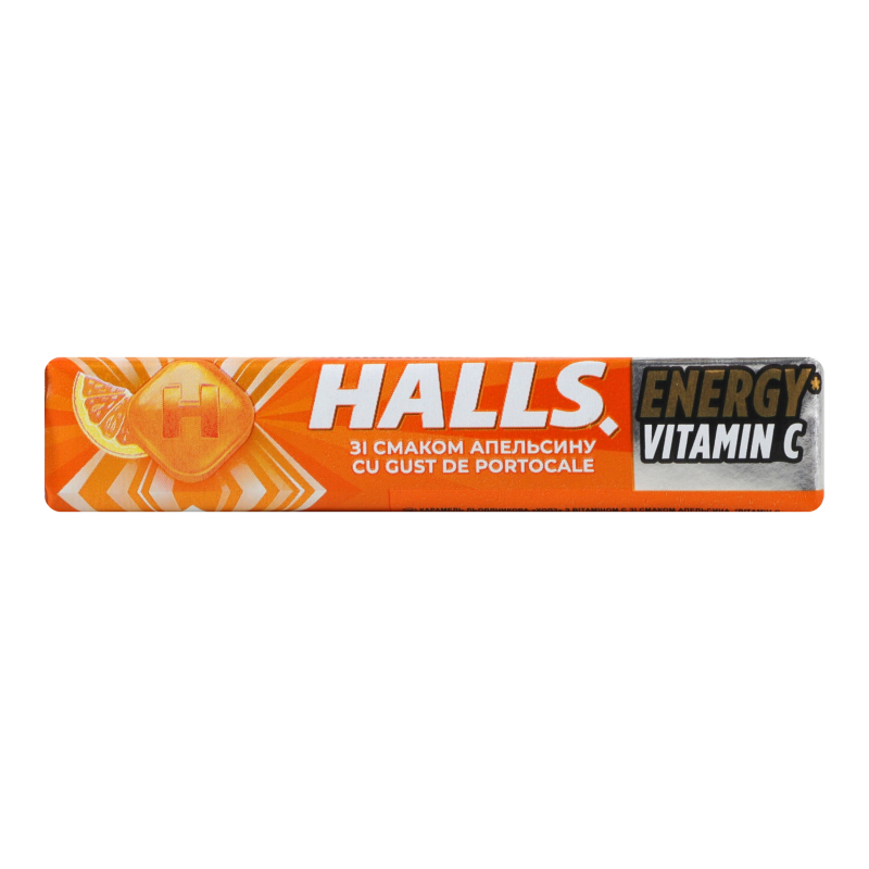 Льодяники Halls 25,2г Апельсин