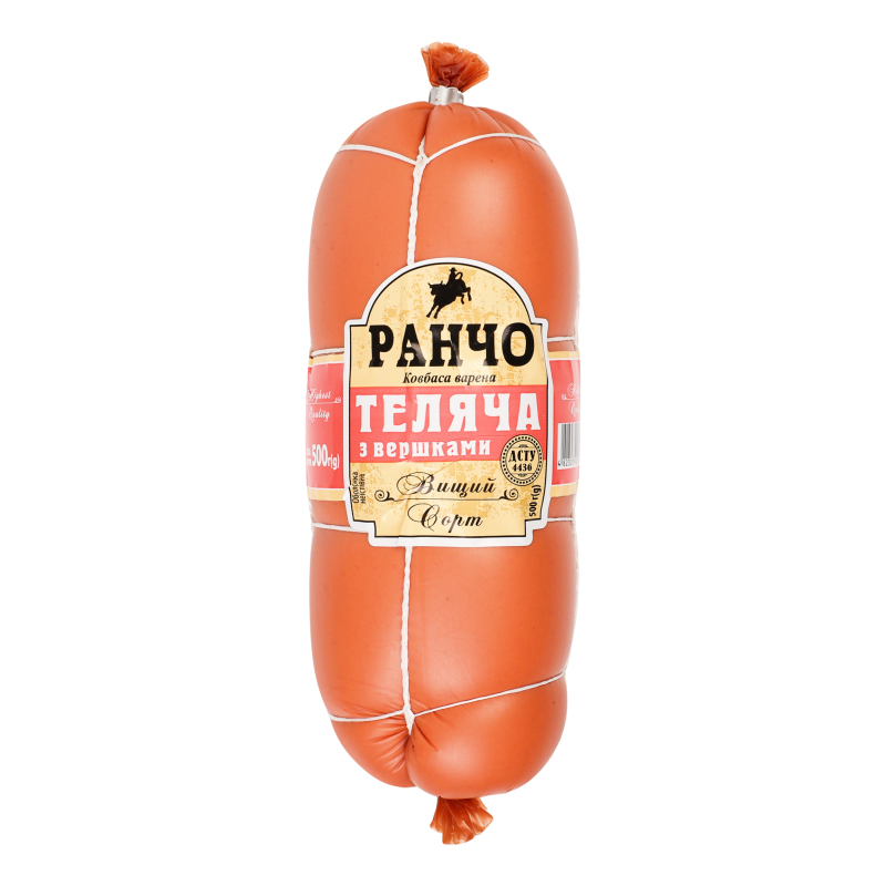 Ковбаса Ранчо вар 500г Теляча з вершк