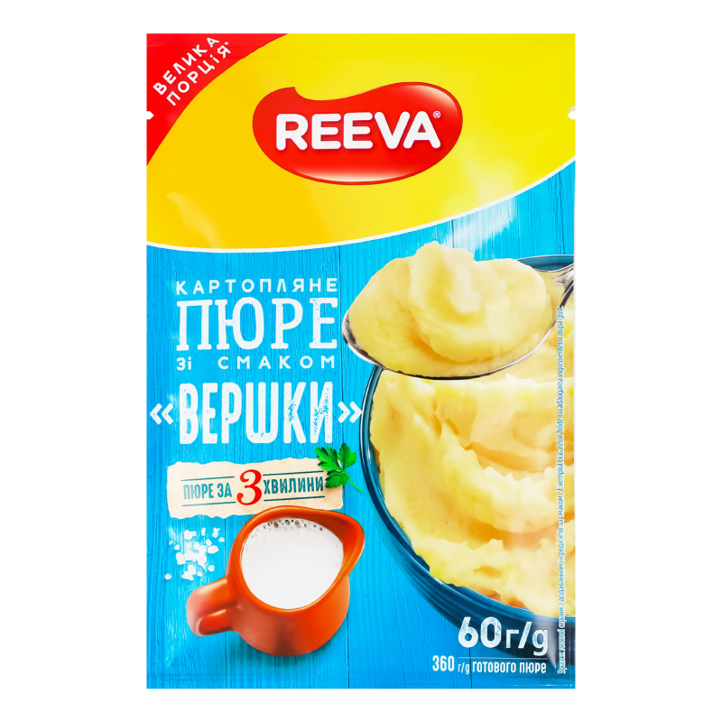 Шв харч Reeva Пюре 60г Вершки
