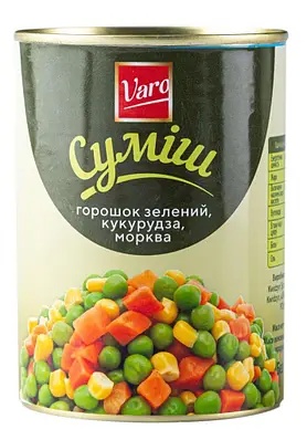 Суміш Varo 400г Гор Кукуруд Морква конс