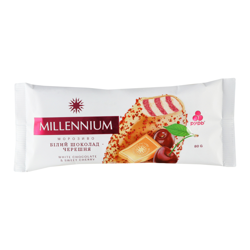 Морозиво Рудь 80г Millennium черешня