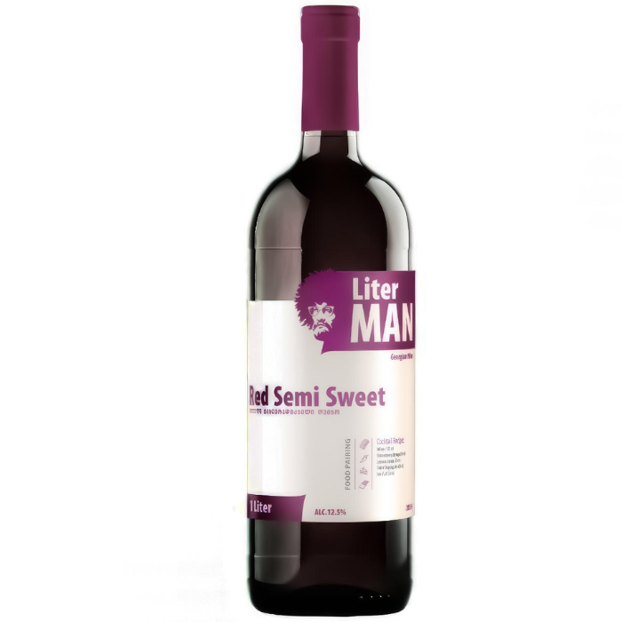 Вино Liter MAN 1л Черв сух 12,5%