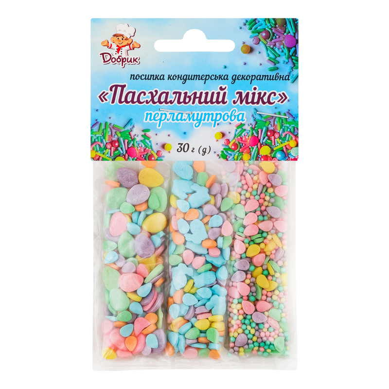 Посипка Добрик 30г Пасхальний мікс перл