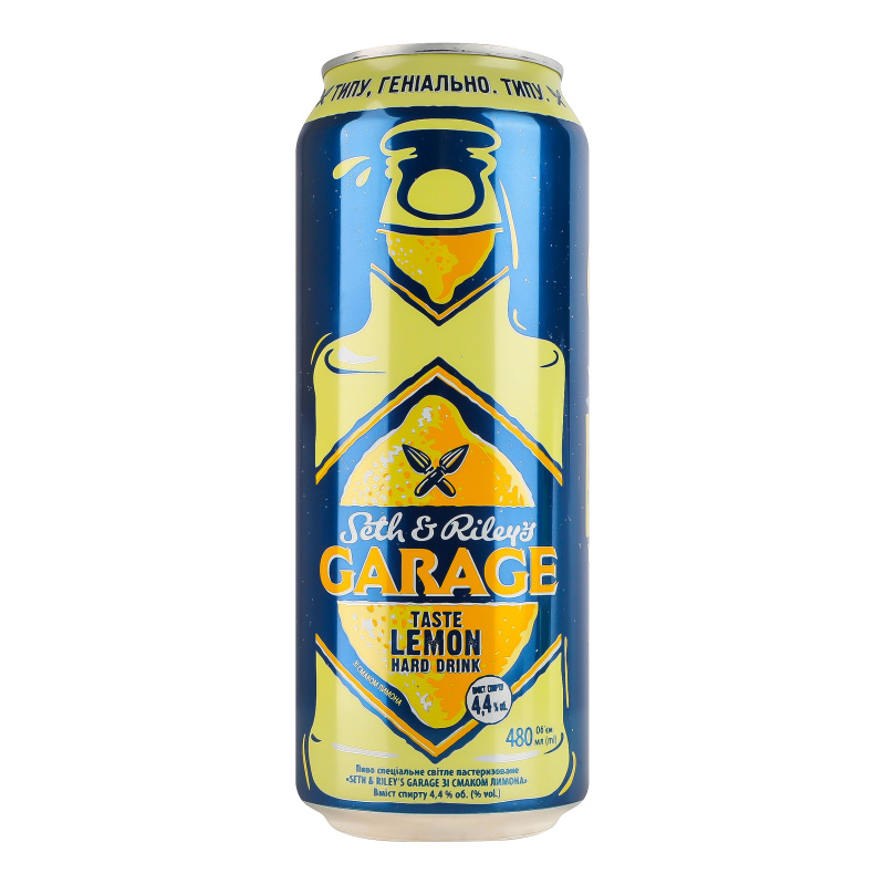 Пиво Garage 0,48л Hard Lemon 4,4% ж/б