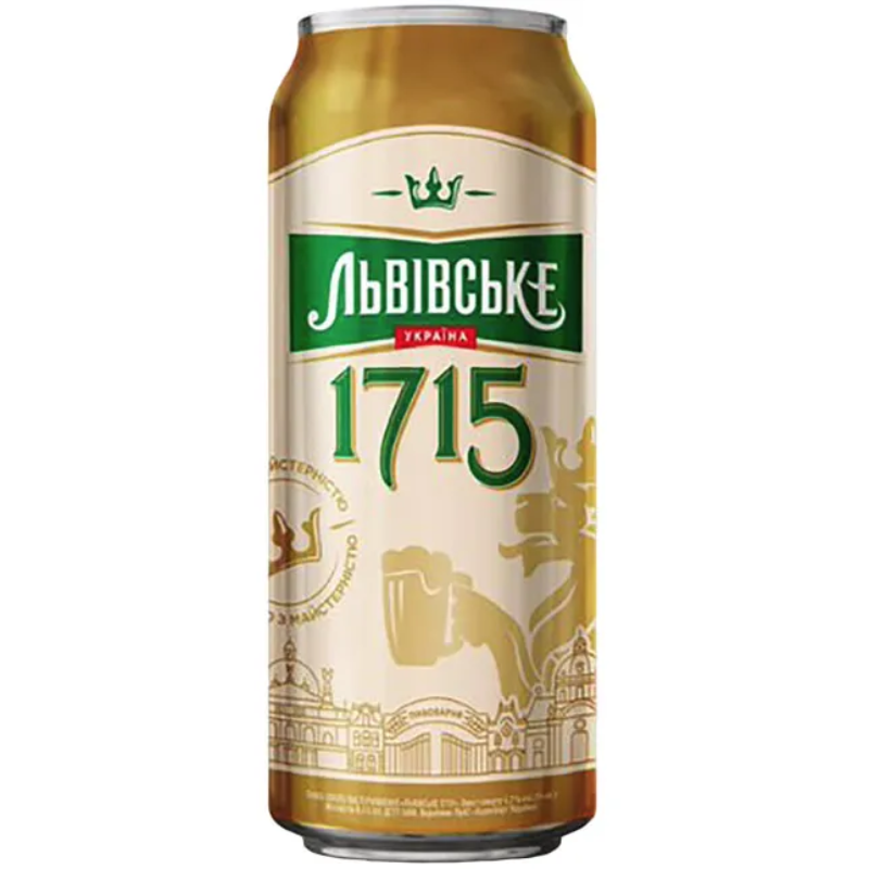 Пиво Львівське 0,48л 1715 4,5% ж/б