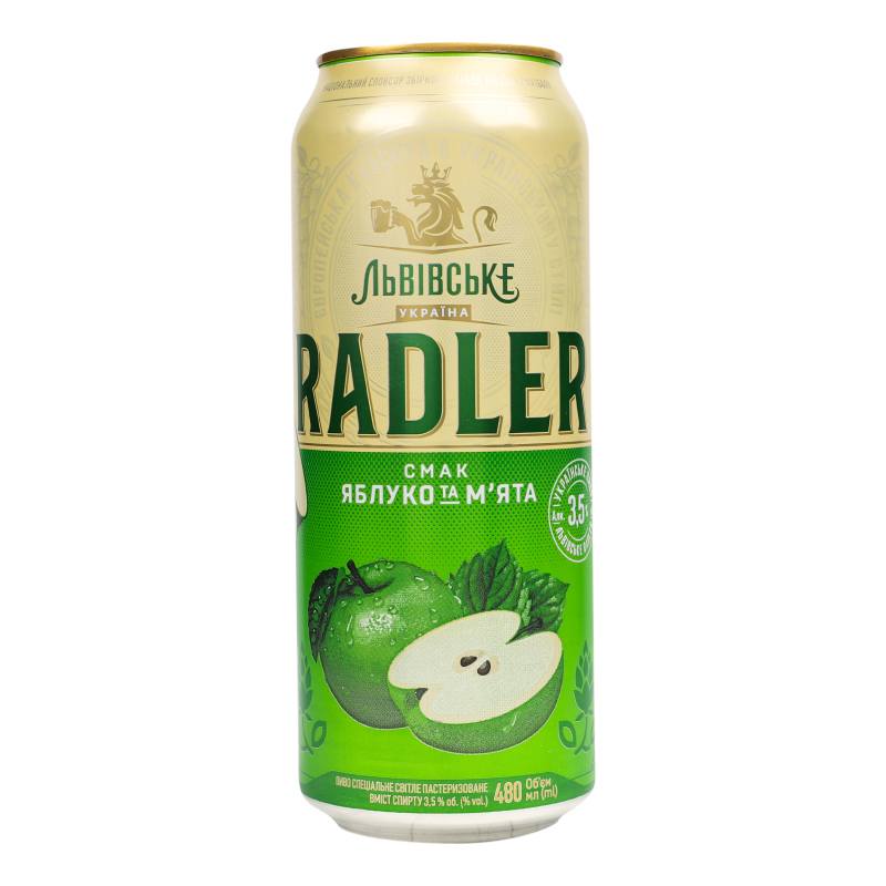 Пиво Львівське0,48л Radler Яб мят3,5% жб