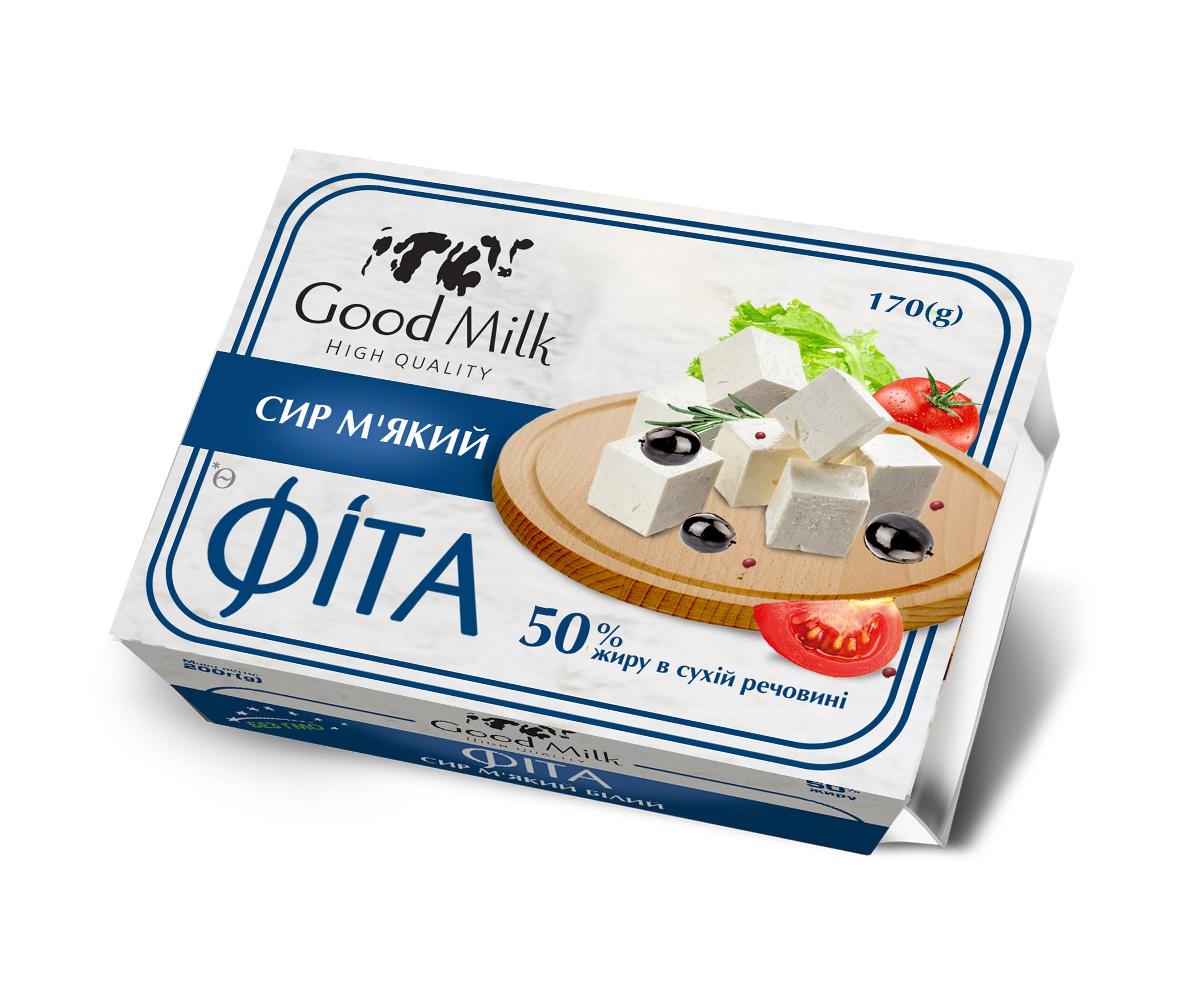 Сир Good Milk 50% 170г Фіта ванночка