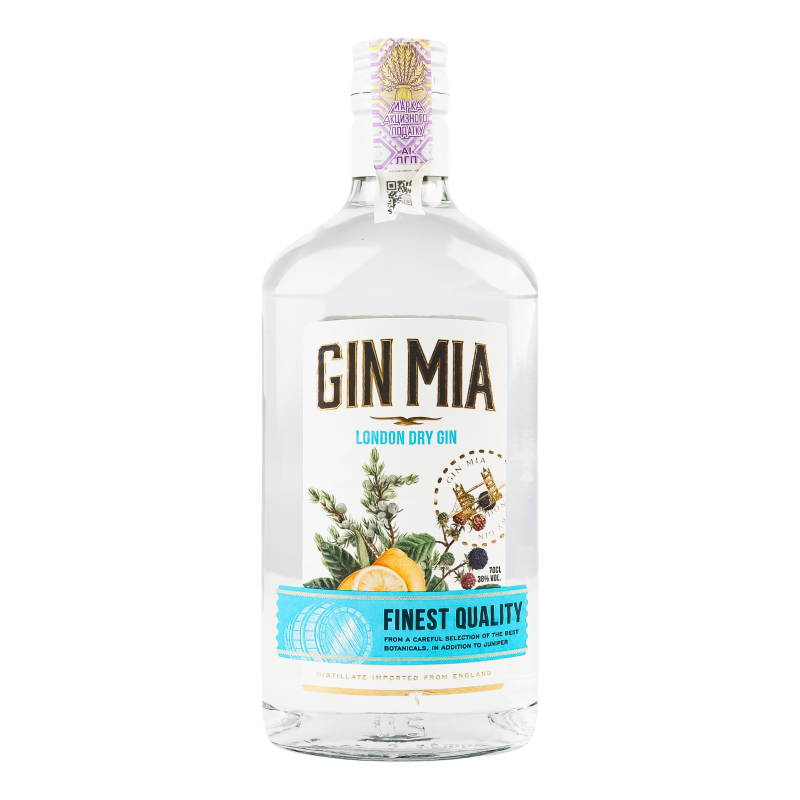 Джин Gin Mia 0,7л London Dry Gin 38%