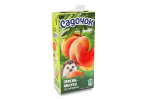 Сік Садочок 0,95л Персик яблуко з мякотт
